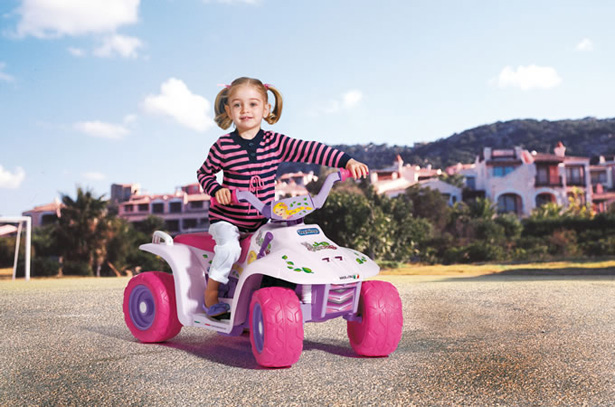 ATV fetite Princess Quad 6V, marca Peg Perego 